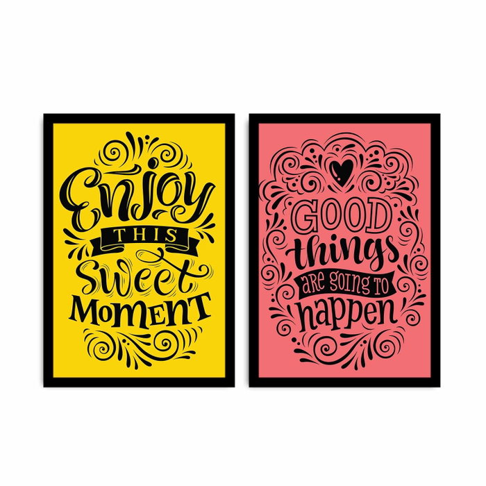 Wallity Juego de 2 Cuadros Decorativos Enmarcados 2PSCT-09